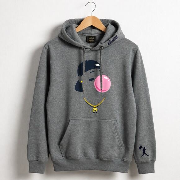 Baseballism Other - Ken Griffey Jr Hoodie M Gray Your Favorite Player Bubble Gum Gold #24 The Kid